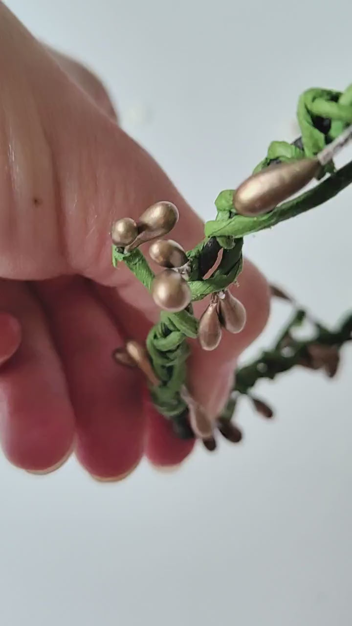 Woodland Wedding Tiara – Green Gold Elven Crown