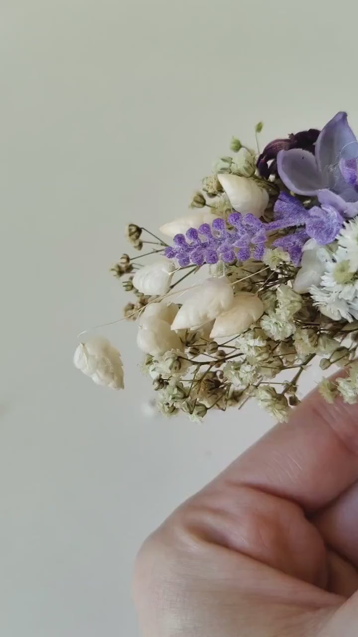 Lavender Meadow Hair Comb – Lilac Bridal Headpiece, Purple Wedding Hair Accessory