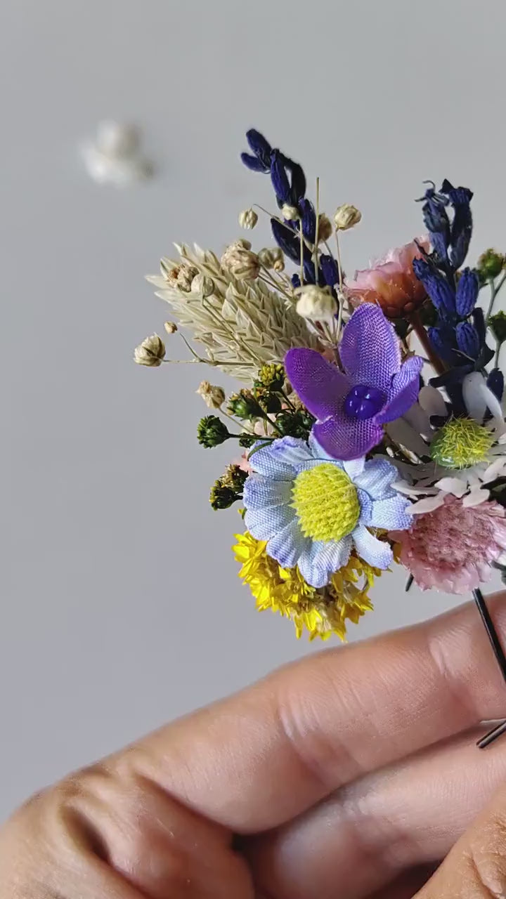 Wildflower Hairpins: Summer Wedding Bridal Hair Accessory