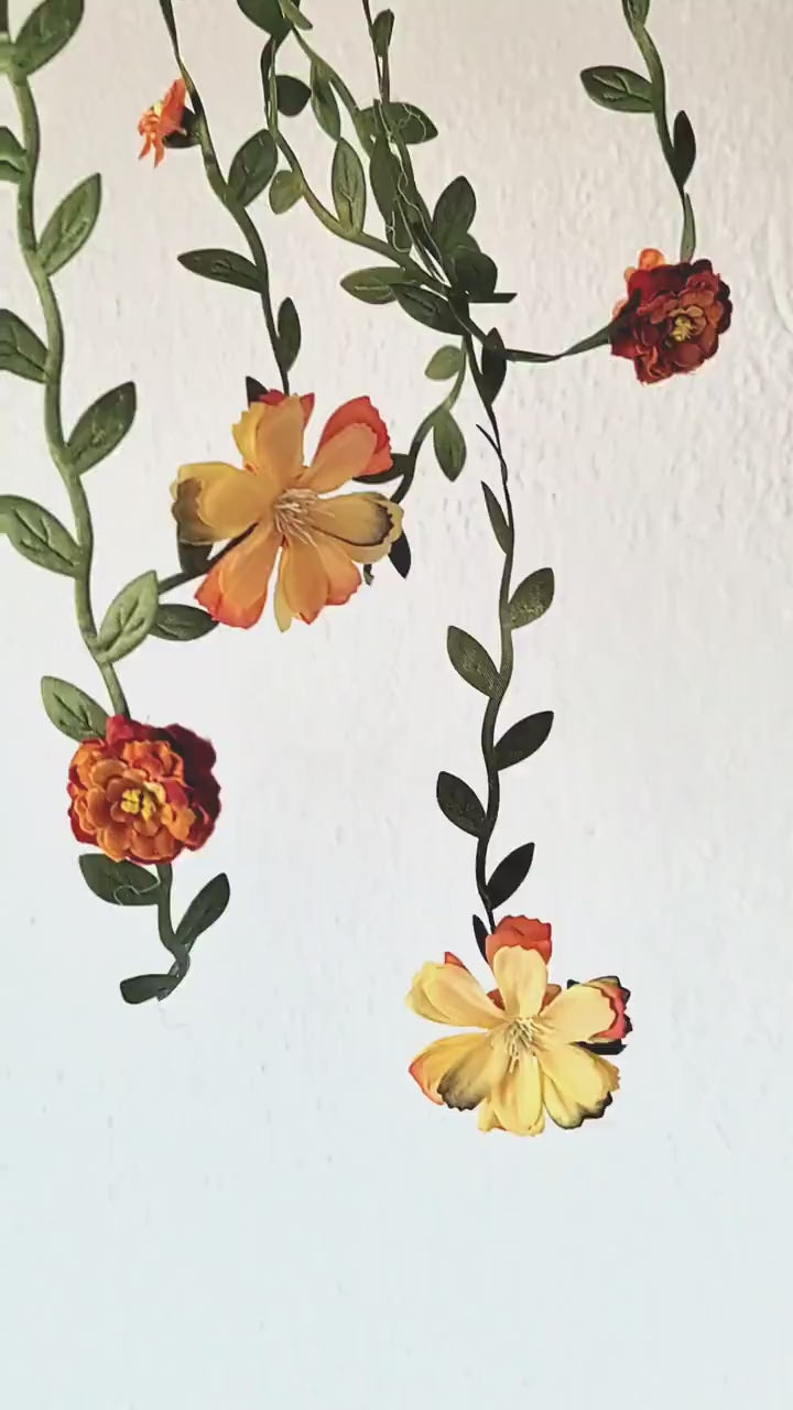 Bridal Flower Hair Wreath with Veil: Romantic Fairy Crown