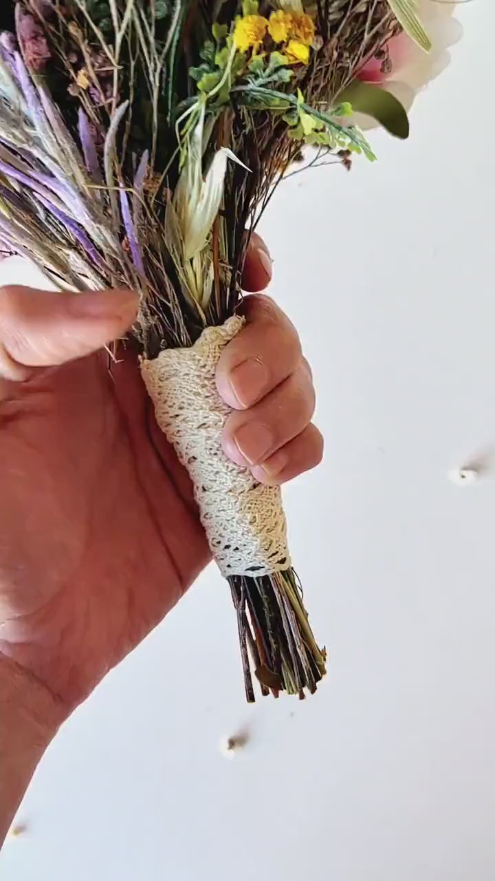 Small Sunflower Bouquet: Artificial Wildflower Bridesmaid Bouquet