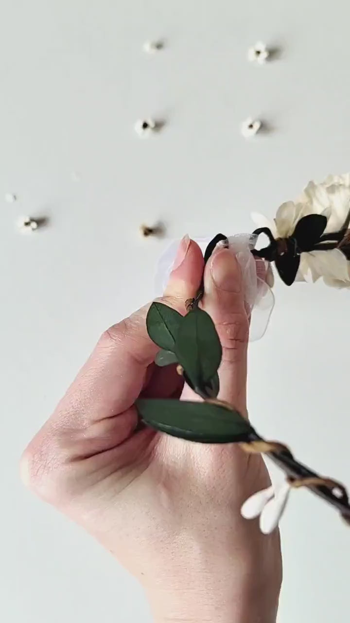 Cream Flower Wreath: Romantic Communion Headpiece