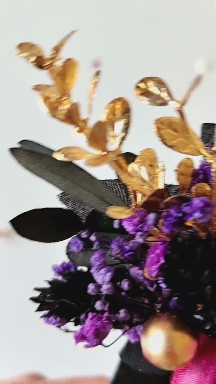 Burgundy Flower Boutonniere: Dark Gothic Wedding Corsage