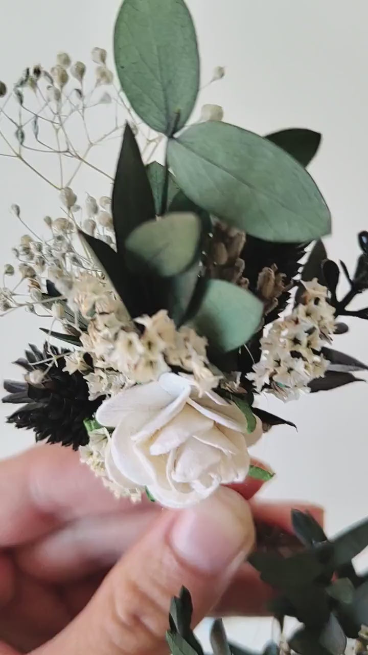 Blue Floral Hair Comb: Gothic Bridal Hair Vine, Winter Wedding