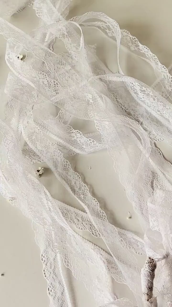 White Flower Crown with Veil: Boho Bridal Head Wreath