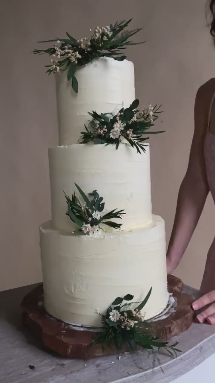 Preserved Eucalyptus Wedding Cake Toppers: Greenery Cake Flowers