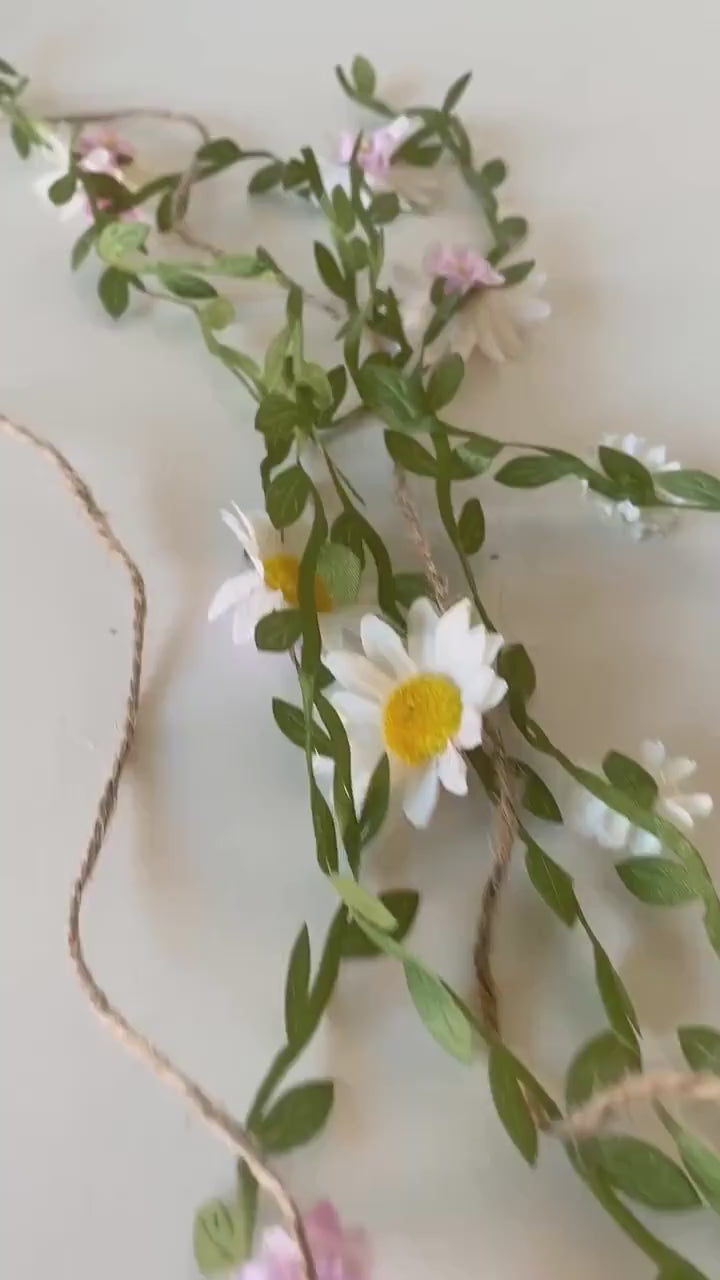 Pearlescent Flower Hair Wreath with Veil: Bridal Fairy Crown