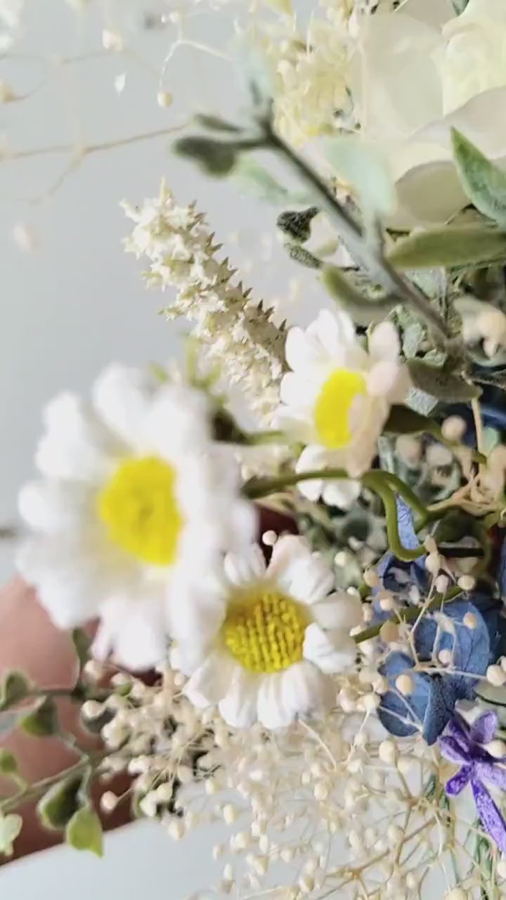 Small Wildflower Bridesmaid Bouquet: Artificial & Preserved Flowers