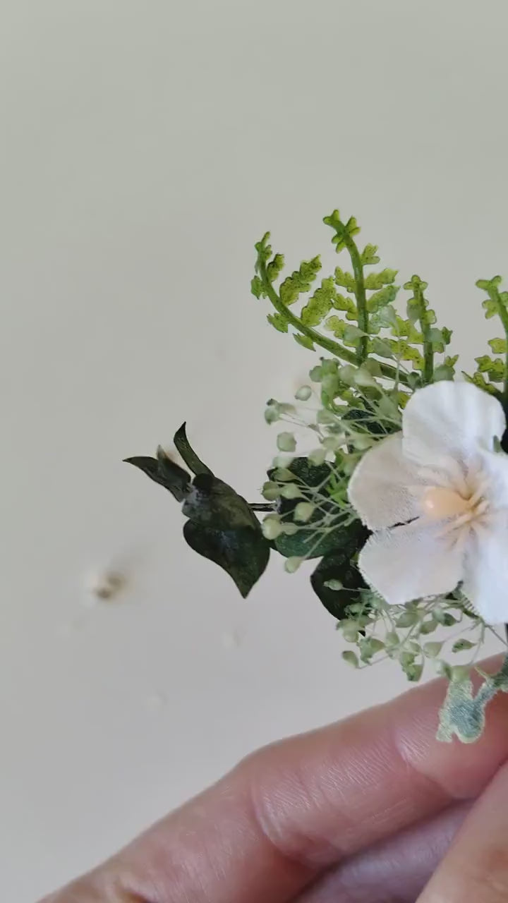 Mint Rose Flower Hair Comb: Sage Green Wedding Bridal Accessory
