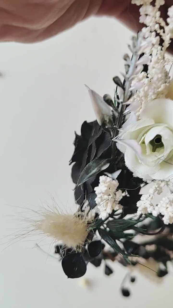 Halloween Antlers Crown: Black & White Woodland Headpiece