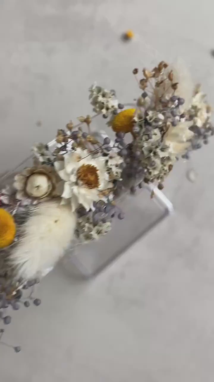 Preserved Flower Bridal Crown: Cottagecore Wedding Hair Wreath