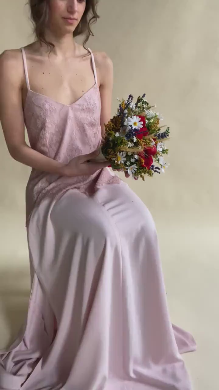 Folk Wedding Bouquet: Poppy, Daisy, Wildflower Bridal Bouquet