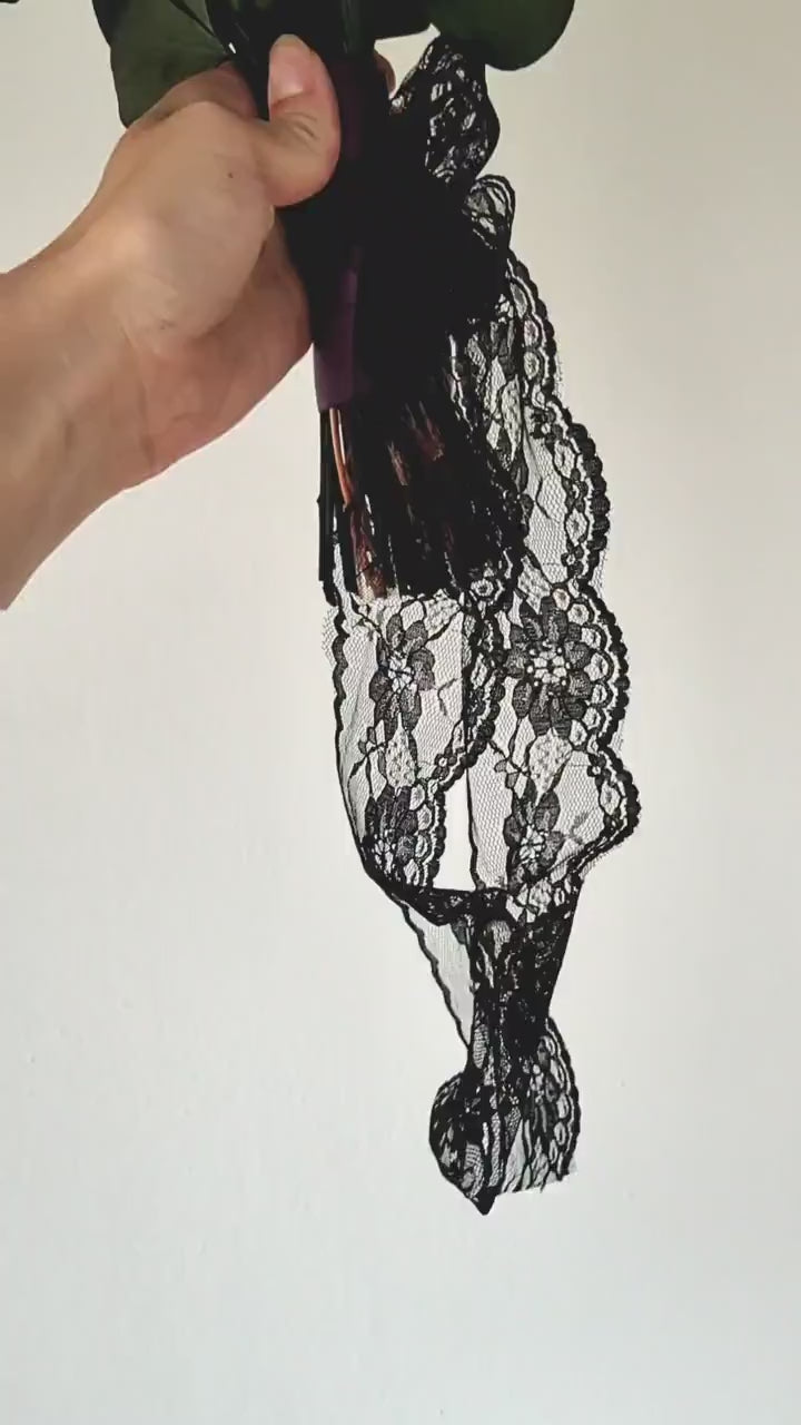 Purple Magenta Flower Bouquet: Autumn Gothic Wedding Bridal Bouquet