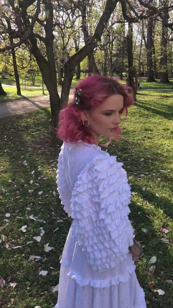 Greenery Flower Hair Clip, Bridal Hair Accessory