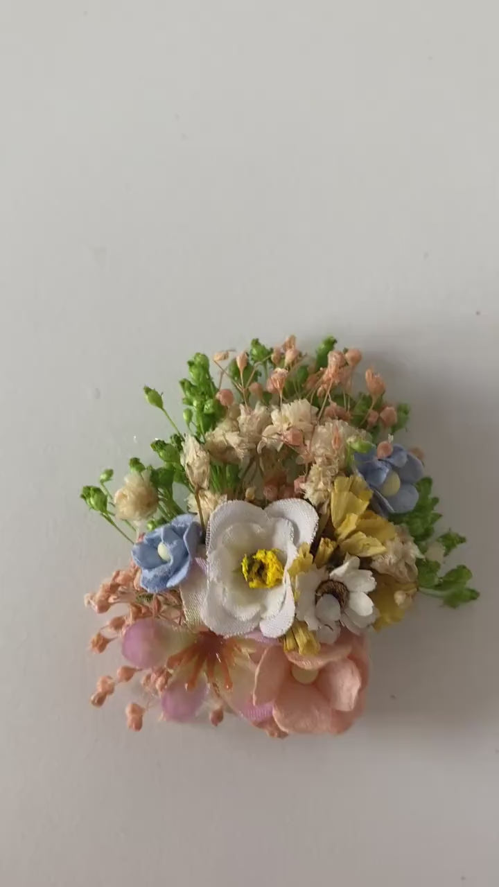 Pastel Flower Shoe Clips: Wildflower Wedding Bridal Accessory