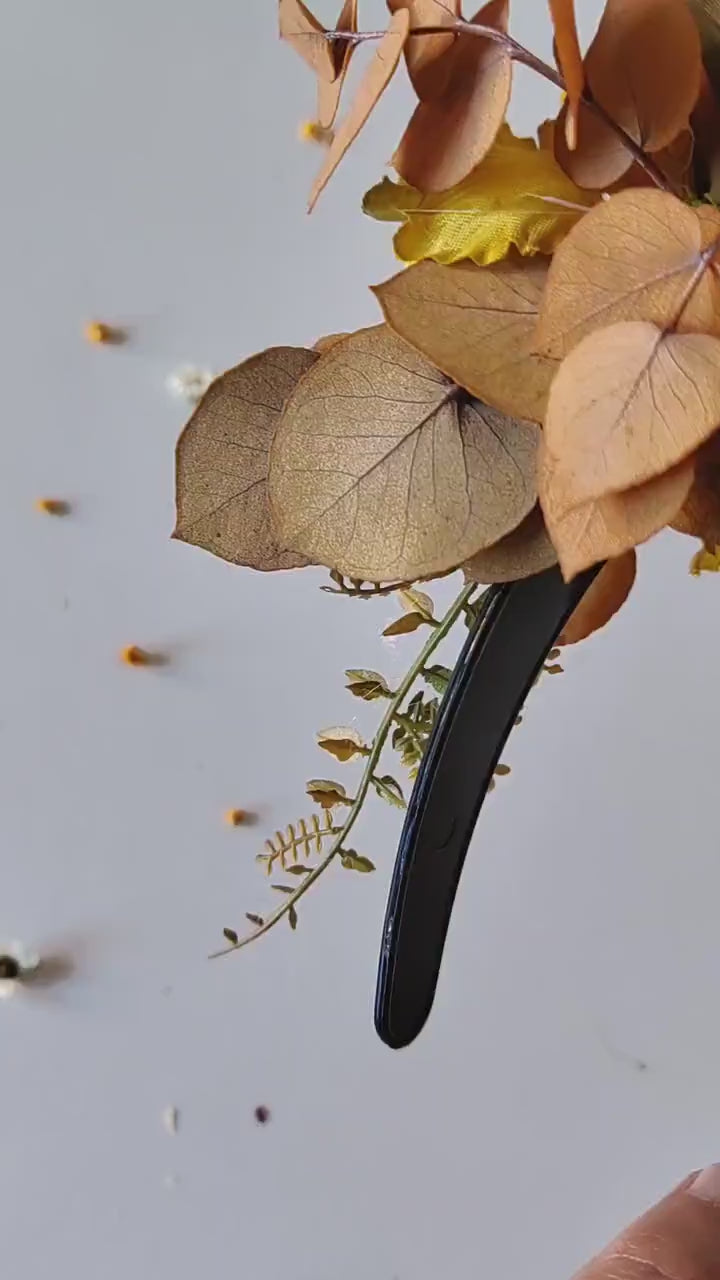 Ochre Floral Headband: Frida Inspired Boho Headpiece