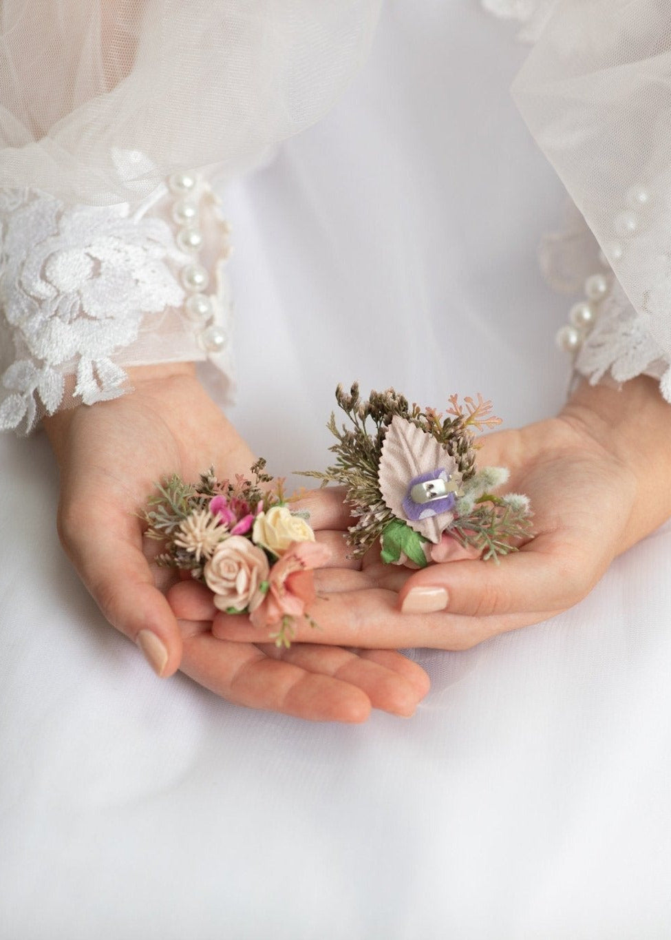 Romantic Flower Shoe Clips: Bridal Wedding Accessories – handmade floral hair accessory by magaela