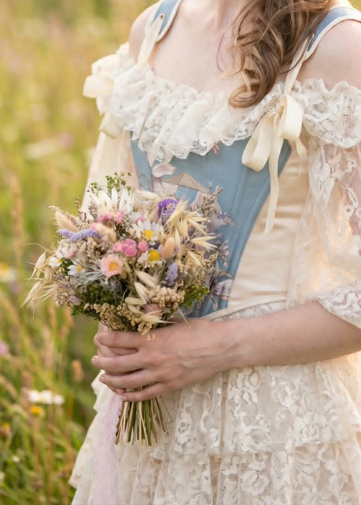 Small Daisy Bridal Bouquet: Meadow Spring Wildflower Bouquet – handmade floral hair accessory by magaela