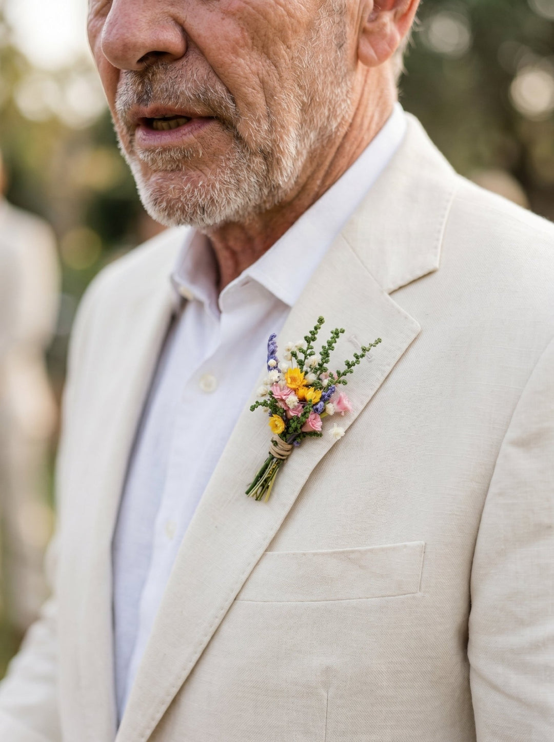 Wildflower Boutonniere: Colorful Meadow Wedding Corsage – handmade floral hair accessory by magaela
