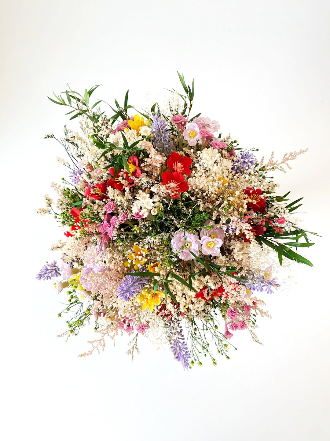 Wildflower Bridal Bouquet – Small Meadow Wedding Bouquet – handmade floral hair accessory by magaela