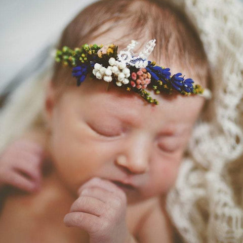 Flower head shop wreath baby